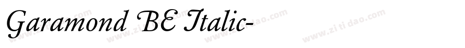 Garamond BE Italic字体转换